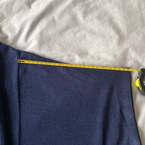 Papillon, long cardigan with pockets, short sleeve. Navy - Picture 7 of 9